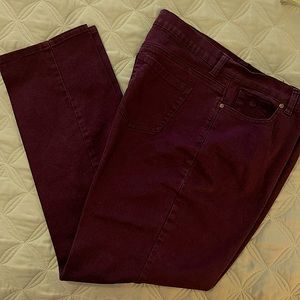 Amanda stretch purple jeans sz 16